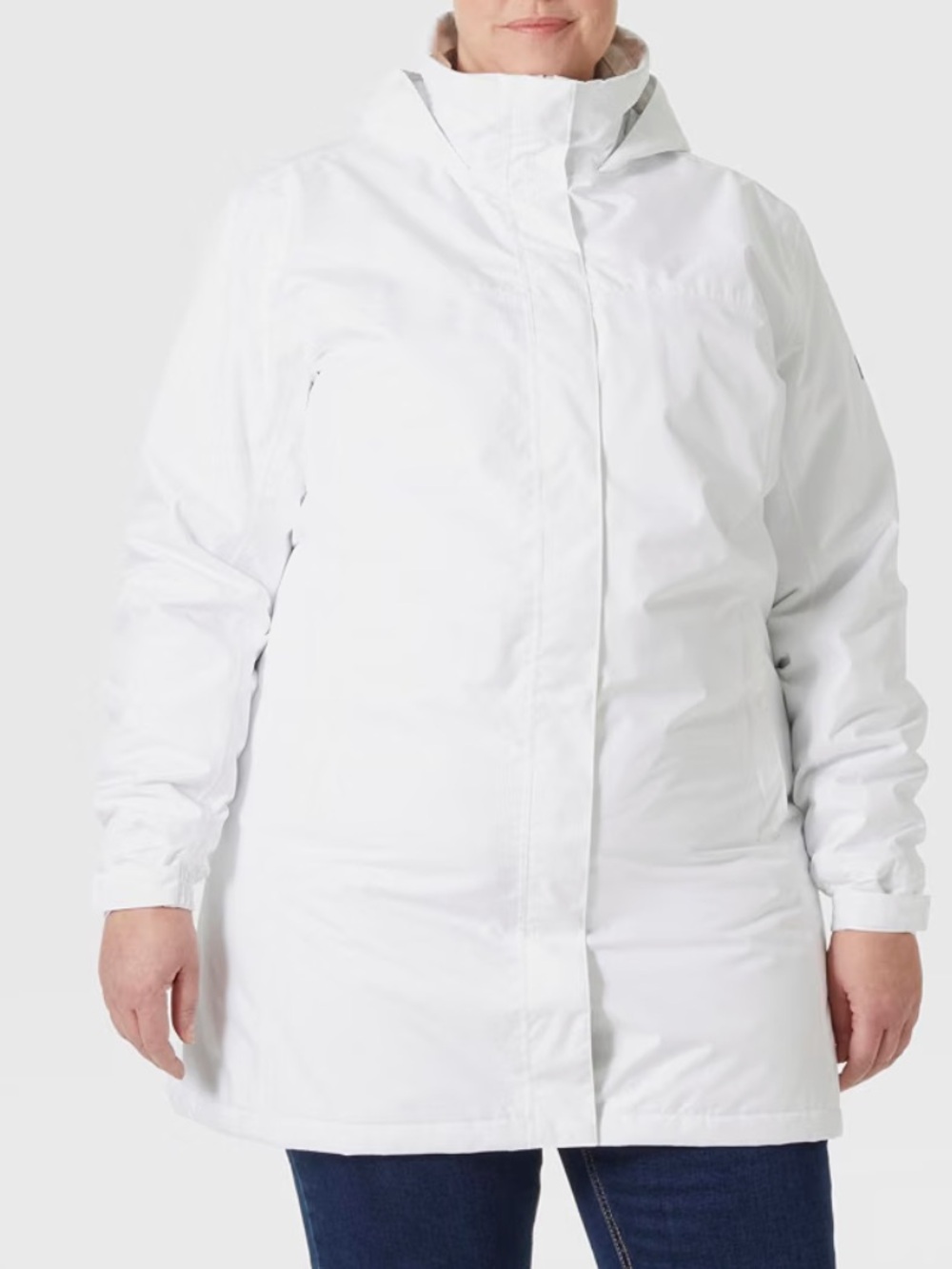 Helly Hansen Sz 5X Jacket White Aden Long Waterproof Windproof Coat Fall Classic